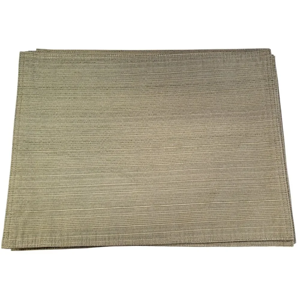 Olive Green Woven Placemats Stain and Water Resistant Reversible 18